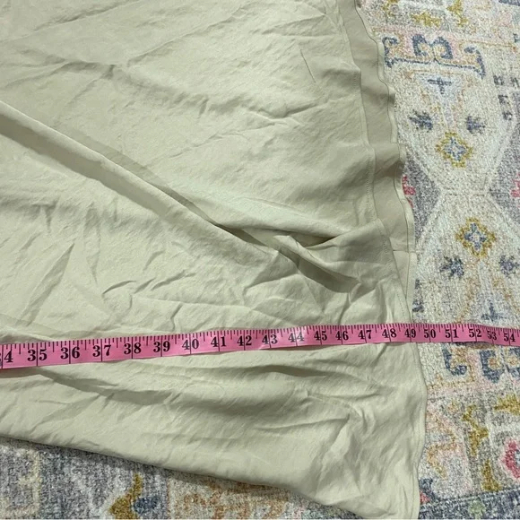 Loft NWT Small Champagne Beige Satin Silky Slip Midi Dress Draped Neck‎ - Picture 14 of 14